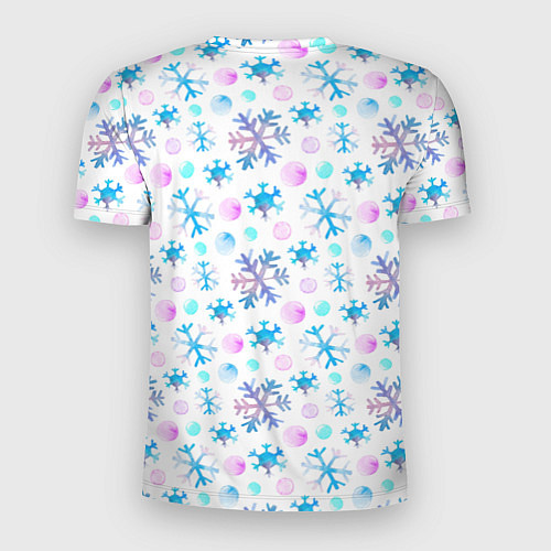 Мужская спорт-футболка Снежинки - новый год / 3D-принт – фото 2