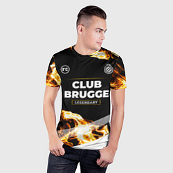 Футболка спортивная мужская Club Brugge legendary sport fire, цвет: 3D-принт — фото 2