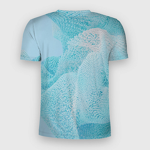 Мужская спорт-футболка Волнообразное голубое множество шаров / 3D-принт – фото 2
