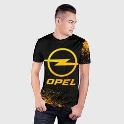 Футболка спортивная мужская Opel - gold gradient, цвет: 3D-принт — фото 2