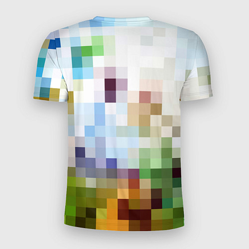 Мужская спорт-футболка Пиксельная абстракция / 3D-принт – фото 2