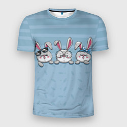 Мужская спорт-футболка Зайки-кролики