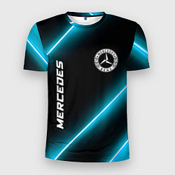 Мужская спорт-футболка Mercedes неоновые лампы