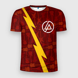 Мужская спорт-футболка Linkin Park гитары и молния