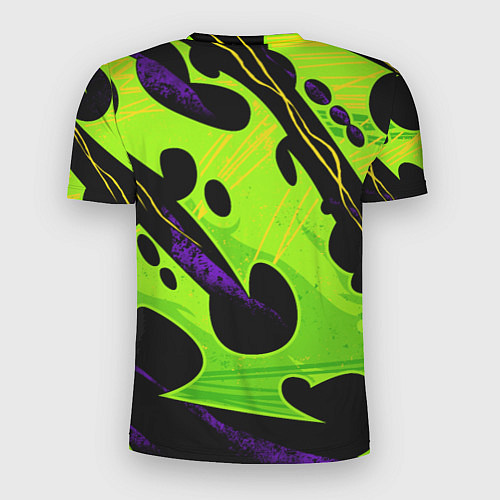 Мужская спорт-футболка Ребекка - органический зеленый / 3D-принт – фото 2