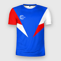Мужская спорт-футболка FIRM с расцветкой триколор