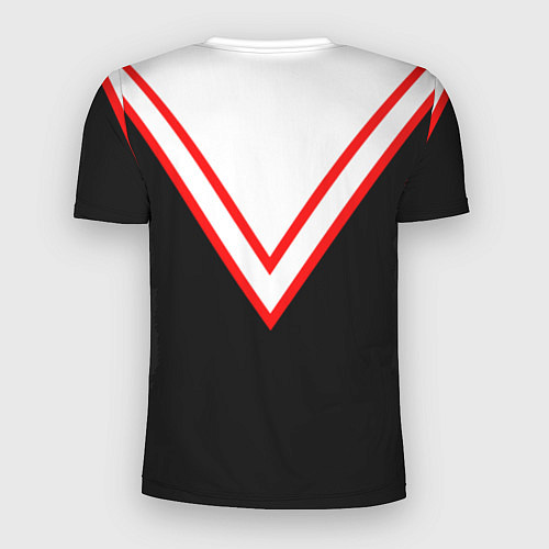 Мужская спорт-футболка FIRM черная с белым углом / 3D-принт – фото 2