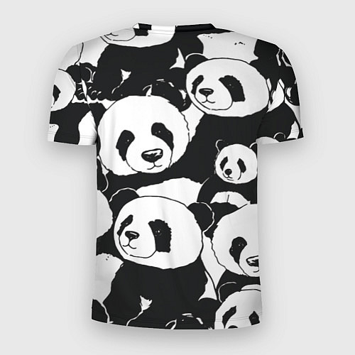 Мужская спорт-футболка С пандами паттерн / 3D-принт – фото 2