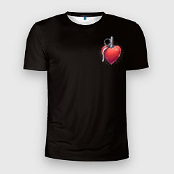 Мужская спорт-футболка Сердце - граната