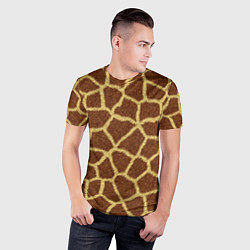 Футболка спортивная мужская Текстура жирафа, цвет: 3D-принт — фото 2