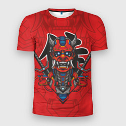 Мужская спорт-футболка Самурай - демон