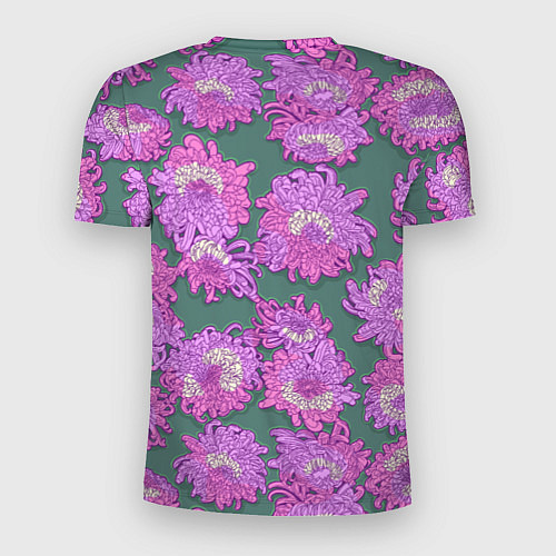 Мужская спорт-футболка Яркие хризантемы / 3D-принт – фото 2