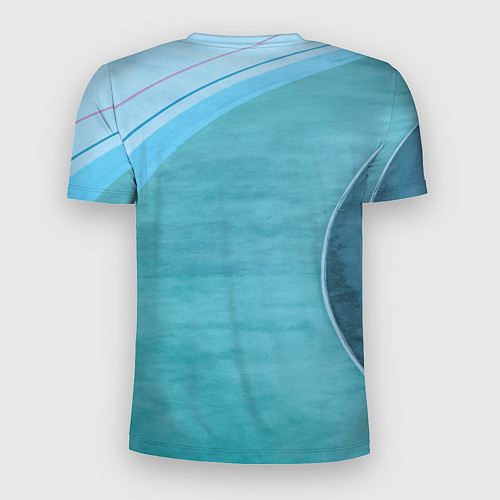 Мужская спорт-футболка Абстрактные волнообразные линии и полосы / 3D-принт – фото 2