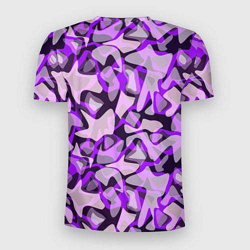 Мужская спорт-футболка Сиренево-серый абстрактный пятнистый узор / 3D-принт – фото 2