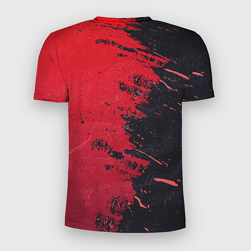 Мужская спорт-футболка Черное и красное / 3D-принт – фото 2