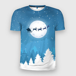Мужская спорт-футболка Новогодняя сказка дед мороз