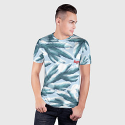 Футболка спортивная мужская Ветки ёлочек - happy, цвет: 3D-принт — фото 2