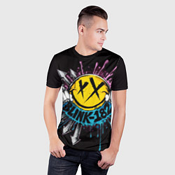 Футболка спортивная мужская Блинк 182 логотип, цвет: 3D-принт — фото 2