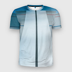 Мужская спорт-футболка Абстрактные линии и цветные пластины