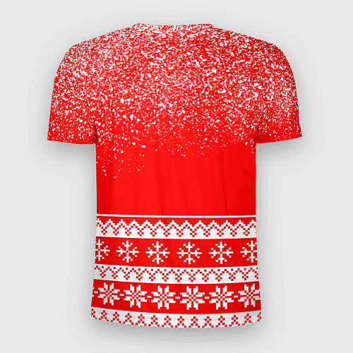 Мужская спорт-футболка С новым годом - котик и ёлка / 3D-принт – фото 2