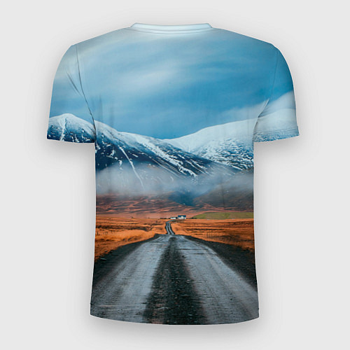 Мужская спорт-футболка Мотоцикл в горах / 3D-принт – фото 2