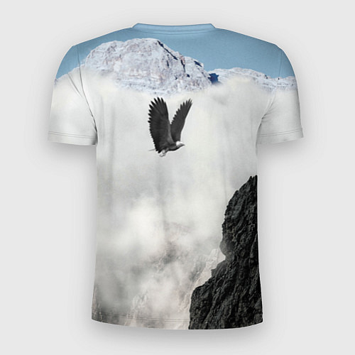 Мужская спорт-футболка Горный орёл в небе / 3D-принт – фото 2