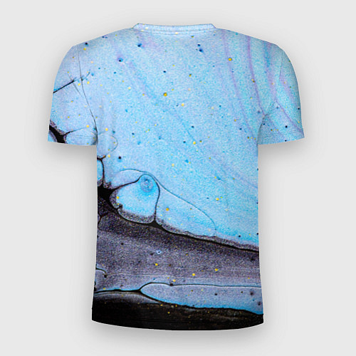 Мужская спорт-футболка Синий и тёмный песок и краски / 3D-принт – фото 2