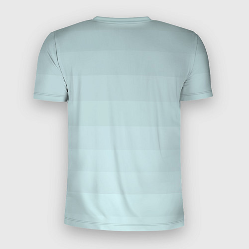 Мужская спорт-футболка Голубые горизонтальные полосы, градиент / 3D-принт – фото 2