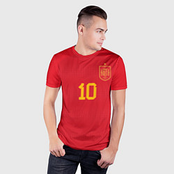 Футболка спортивная мужская Педри ЧМ 2022 сборная Испании, цвет: 3D-принт — фото 2