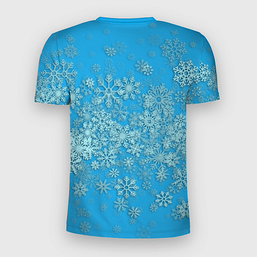 Мужская спорт-футболка Милый олень и пушистые снежинки / 3D-принт – фото 2