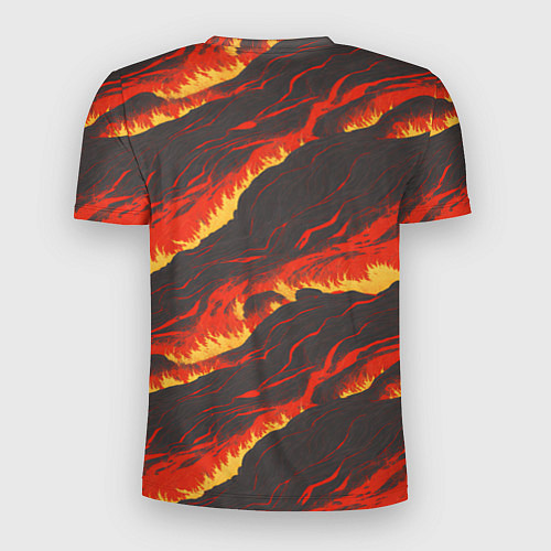 Мужская спорт-футболка Потоки лавы в японском стиле / 3D-принт – фото 2