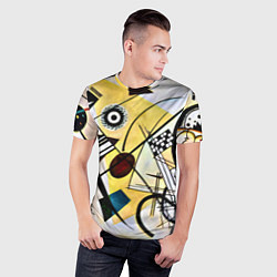 Футболка спортивная мужская Поперечная линия - Василий Кандинский, цвет: 3D-принт — фото 2