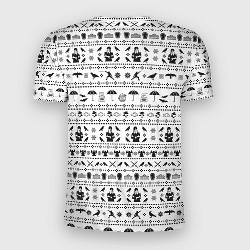 Мужская спорт-футболка Black pattern Wednesday Addams / 3D-принт – фото 2
