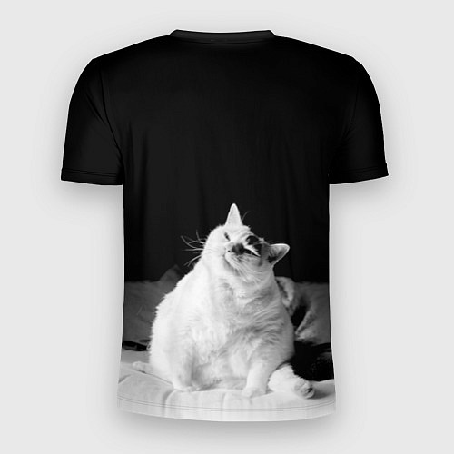 Мужская спорт-футболка Жирный кот - жизнь удалась / 3D-принт – фото 2