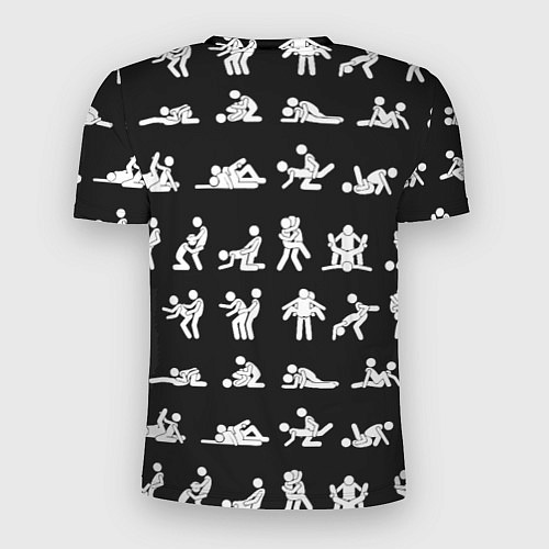 Мужская спорт-футболка Камасутра - позы любви / 3D-принт – фото 2