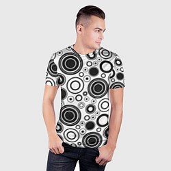 Футболка спортивная мужская Абстрактные круги, цвет: 3D-принт — фото 2