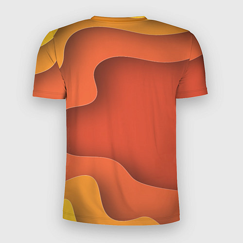 Мужская спорт-футболка Оранжево-жёлтый разлом / 3D-принт – фото 2