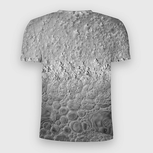Мужская спорт-футболка Серая поверхность жидкой планеты / 3D-принт – фото 2
