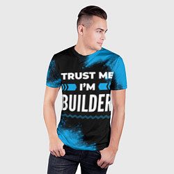 Футболка спортивная мужская Trust me Im builder dark, цвет: 3D-принт — фото 2