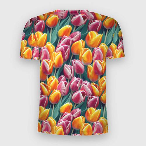 Мужская спорт-футболка Роскошные тюльпаны / 3D-принт – фото 2
