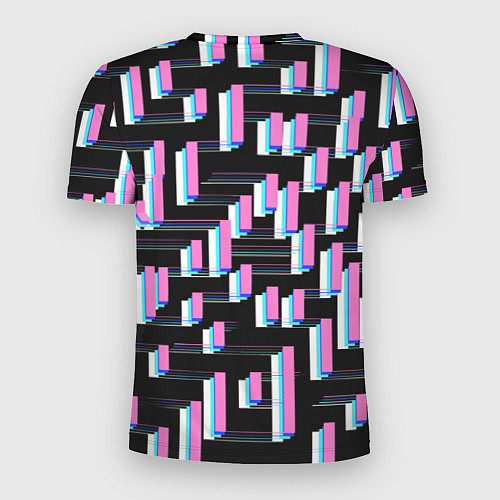 Мужская спорт-футболка Паттерн геометрический контрастный / 3D-принт – фото 2