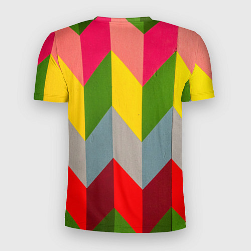 Мужская спорт-футболка Разноцветный ромбический абстрактный паттерн / 3D-принт – фото 2