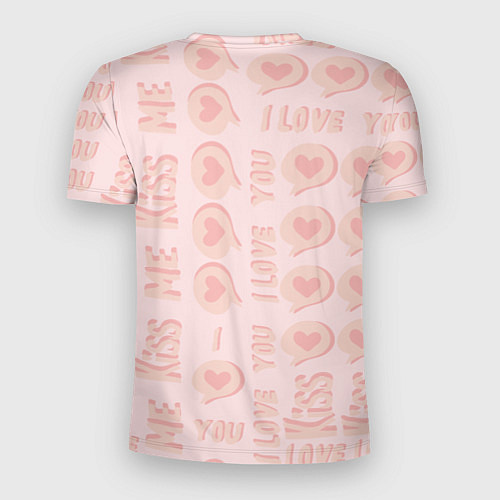 Мужская спорт-футболка Kiss me and I love you / 3D-принт – фото 2