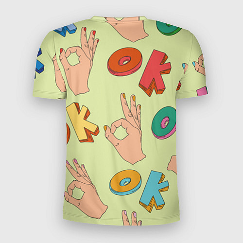 Мужская спорт-футболка Emoji ok / 3D-принт – фото 2
