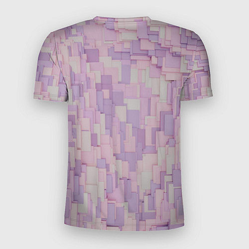 Мужская спорт-футболка Множество розовых геометрических кубов / 3D-принт – фото 2