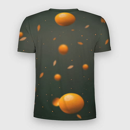 Мужская спорт-футболка Милая девушка с мандаринами / 3D-принт – фото 2