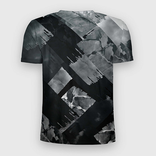 Мужская спорт-футболка Серые полосы / 3D-принт – фото 2