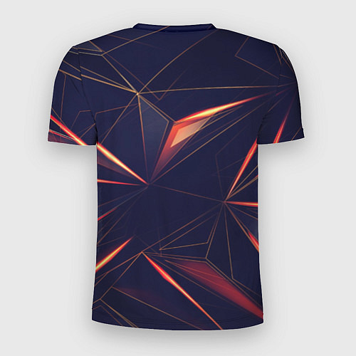 Мужская спорт-футболка Темная абстракция треугольники / 3D-принт – фото 2