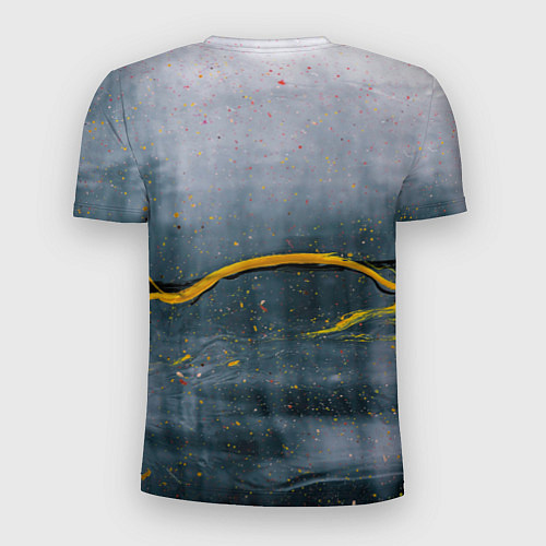 Мужская спорт-футболка Серо-светлый абстрактный туман и краски / 3D-принт – фото 2