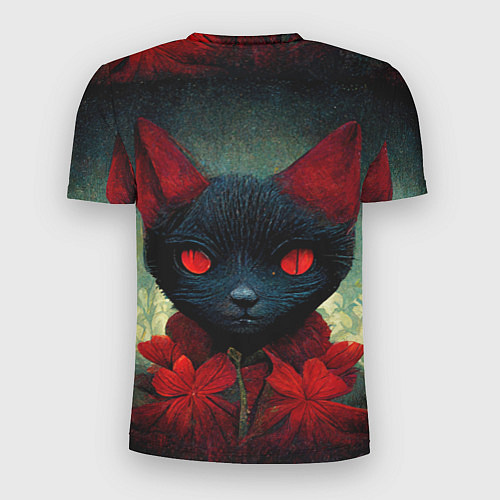 Мужская спорт-футболка Dark cat / 3D-принт – фото 2